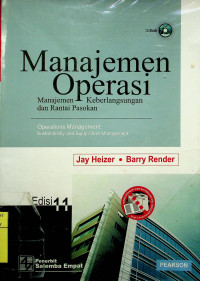 Manajemen Operasi: Manajemen Keberlangsungan dan Rantai Pasokan, Edisi 11
