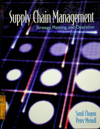 Supply Chain Management: Strategy, Planning, and Operation