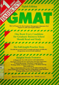 GMAT : How to Prepare for the Graduate Management Admissions Test, Eighth Edition