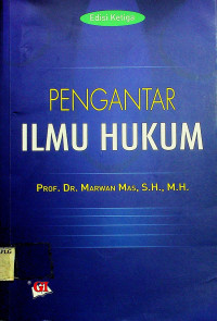 PENGANTAR ILMU HUKUM, Edisi Ketiga