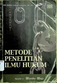 METODE PENELITIAN ILMU HUKUM