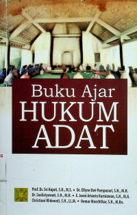 Buku Ajar: HUKUM ADAT