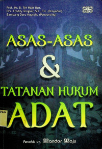 ASAS-ASAS & TATANAN HUKUM ADAT