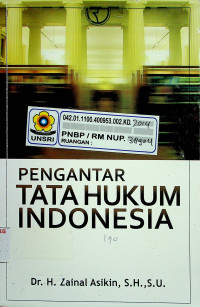 PENGANTAR TATA HUKUM INDONESIA