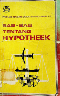 BAB-BAB TENTANG HYPOTHEEK