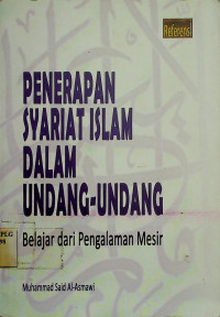 PENERAPAN SYARIAT ISLAM DALAM UNDANG- UNDANG, Belajar dari Pengalaman Mesir
