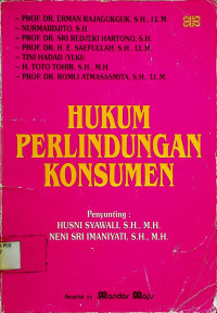 HUKUM PERLINDUNGAN KONSUMEN