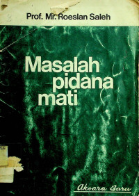 Masalah Pidana Mati