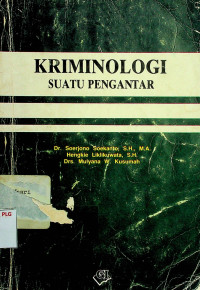 KRIMINOLOGI SUATU PENGANTAR