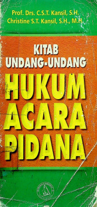 KITAB UNDANG-UNDANG HUKUM ACARA PIDANA