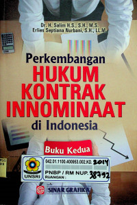 Perkembangan HUKUM KONTRAK INNOMINAAT di Indonesia, Buku Kedua