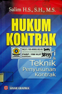 HUKUM KONTRAK: Teori & Teknik Penyusunan Kontrak