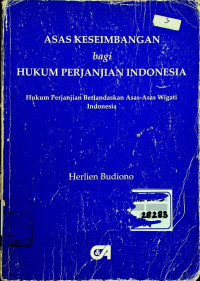 ASAS KESEIMBANGAN bagi HUKUM PERJANJIAN INDONESIA