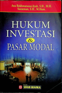 HUKUM INVESTASI & PASAR MODAL