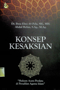 KONSEP KESAKSIAN; Hukum Acara Perdata di Peradilan Agama Islam