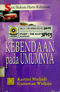 KEBENDAAN pada UMUMNYA