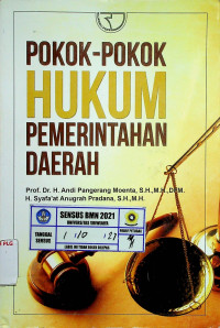 POKOK-POKOK HUKUM PEMERINTAHAN DAERAH