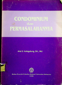 CONDOMINIUM dan PERMASALAHANNYA