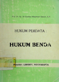 HUKUM PERDATA; HUKUM BENDA