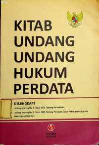 KITAB UNDANG UNDANG HUKUM PERDATA