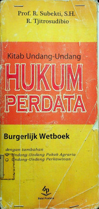 Kitab Undang-Undang HUKUM PERDATA