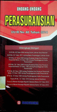 UNDANG-UNDANG PERASURANSIAN UU RI No.40 Tahun 2014