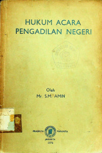 HUKUM ACARA PENGADILAN NEGERI