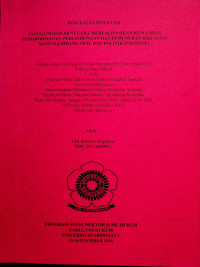 TANGGUNGJAWAB NEGARA MEREALISASIKAN KEWAJIBAN PENGHORMATAN, PERLINDUNGAN DAN PEMENUHAN HAK ASASI MANUSIA BIDANG SIPIL DAN POLITIK INDONESIA: RINGKASAN DISERTASI