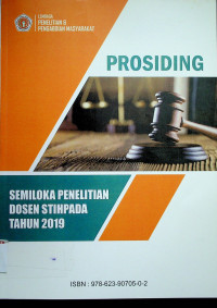 PROSIDING SEMILOKA PENELITIAN DOSEN STIHPADA TAHUN 2019