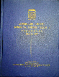 LEMBARAN DAERAH KOTAMADYA DAERAH TINGKAT II PALEMBANG TAHUN 1993