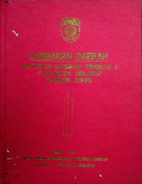 LEMBARAN DAERAH PROPINSI DAERAH TINGKAT I SUMATERA SELATAN TAHUN 1995