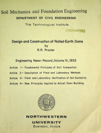 Design and Construction of Rolled-Earth Dams