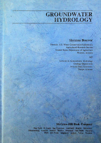 GROUNDWATER HYDROLOGY