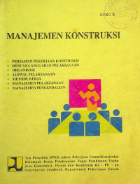 MANAJEMEN KONSTRUKSI, BUKU B
