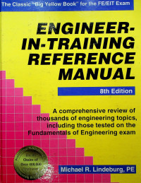 ENGINEER-IN-TRAINING REFERENCE MANUAL, 8th Edition