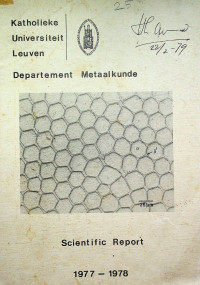 Scientific Report 1977 - 1978