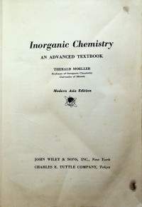 Inorganic Chemistry AN ADVANCE TEXTBOOK