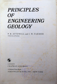 PRINCIPLES OF ENGINEERING GEOLOGY