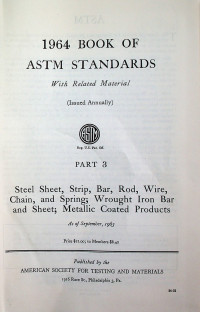 BOOK OF ASTM STANDARDS: WITH Related Material, PART 3