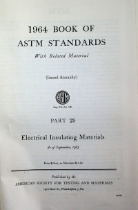 BOOK OF ASTM STANDARDS: WITH Related Material, PART 29