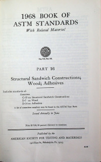 BOOK OF ASTM STANDARDS: WITH Related Material, PART 16