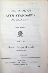 BOOK OF ASTM STANDARDS: WITH Related Material, PART 32