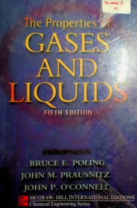 The Properties of GASES AND LIQUIDS, FIFTH EDITION