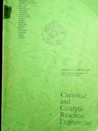 Chemical and Catalytic Reaction Engineering