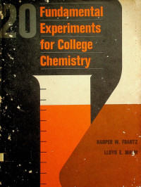 Fundamental Experiments for College Chemistry