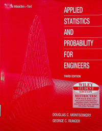 APPLIED STATISTICS AND PROBABILITY FOR ENGINEERS, THIRD EDITION