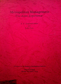 Metropolitan Management The Asian Experience