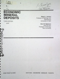 ECONOMIC MINERAL DEPOSITS, THIRD EDITION