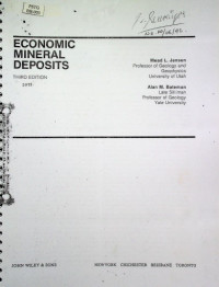 ECONOMIC MINERAL DEPOSITS, THIRD EDITION