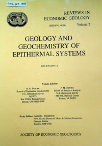 GEOLOGY AND GEOCHEMISTRY OF EPITHERMAL SYSTEMS